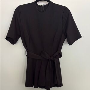 Elegant Black Short Sleeve Top